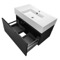 Black Floating Bathroom Vanity, Modern, 32
